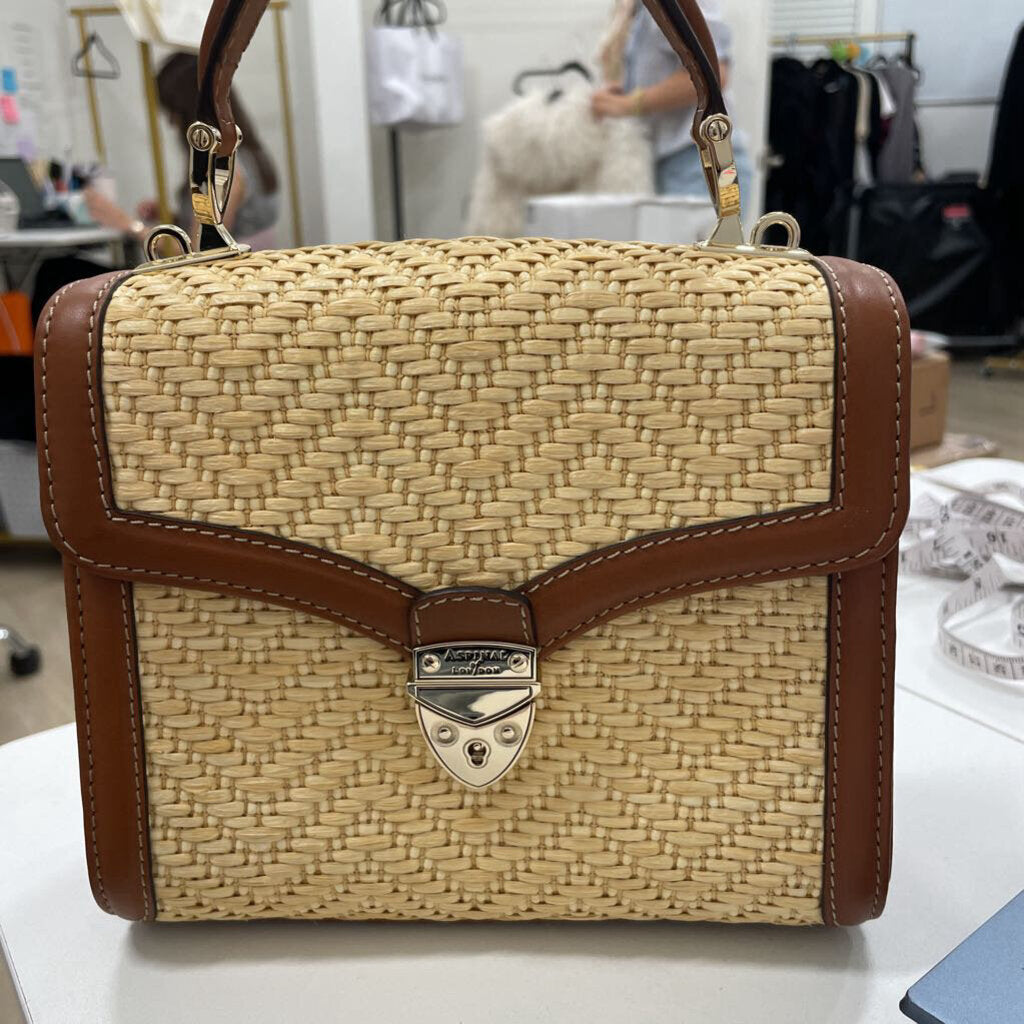 Woven Raffia Midi Mayfair Bag (est 1325)
