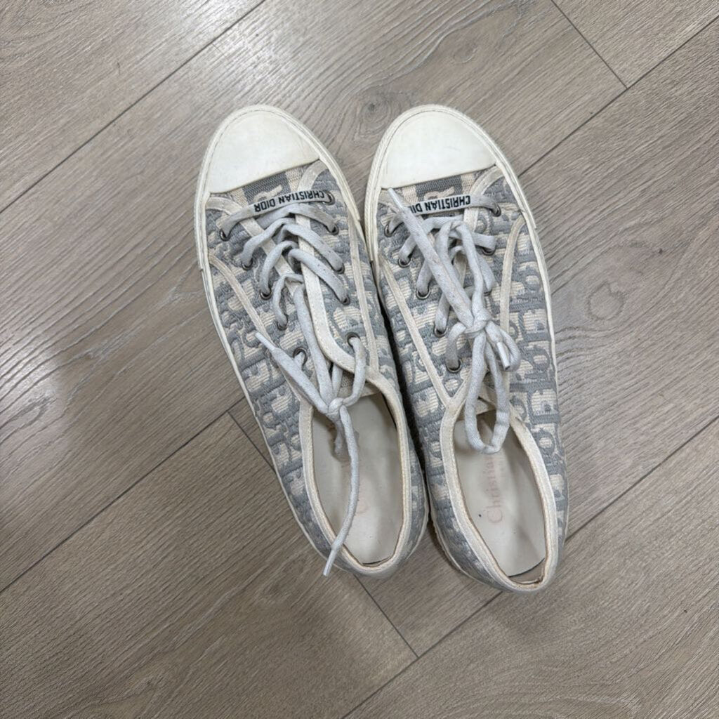 Christian Dior Grey Canvas Trotter Sneakers