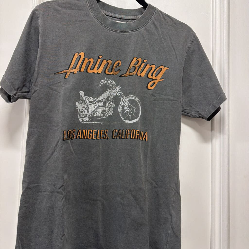 Washed Gray Cotton Graphic Tee