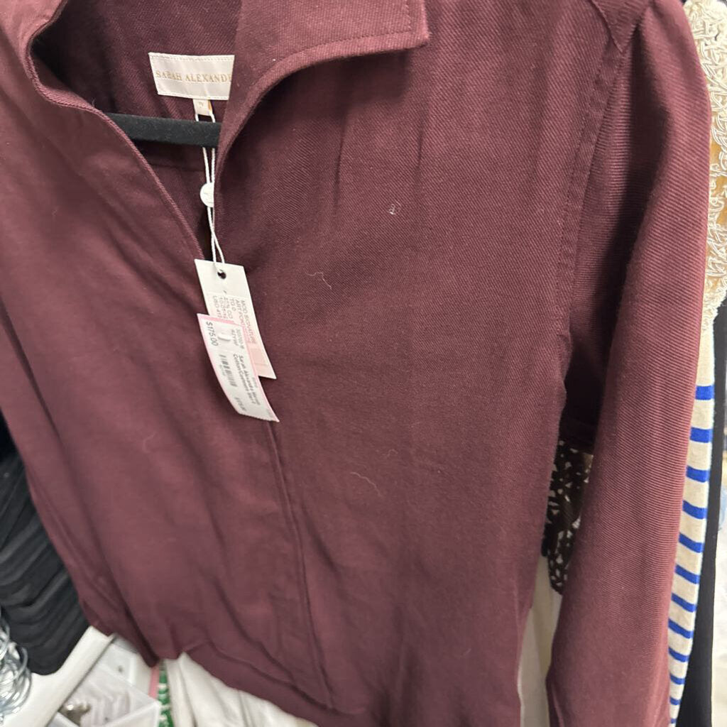 Maroon Cotton/Cashmere Shirt