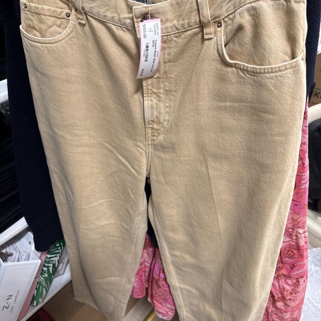 Beige Wide Leg Jean