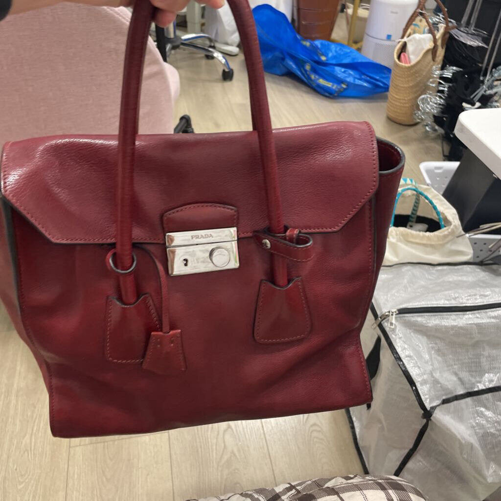 Burgundy Leather Tote