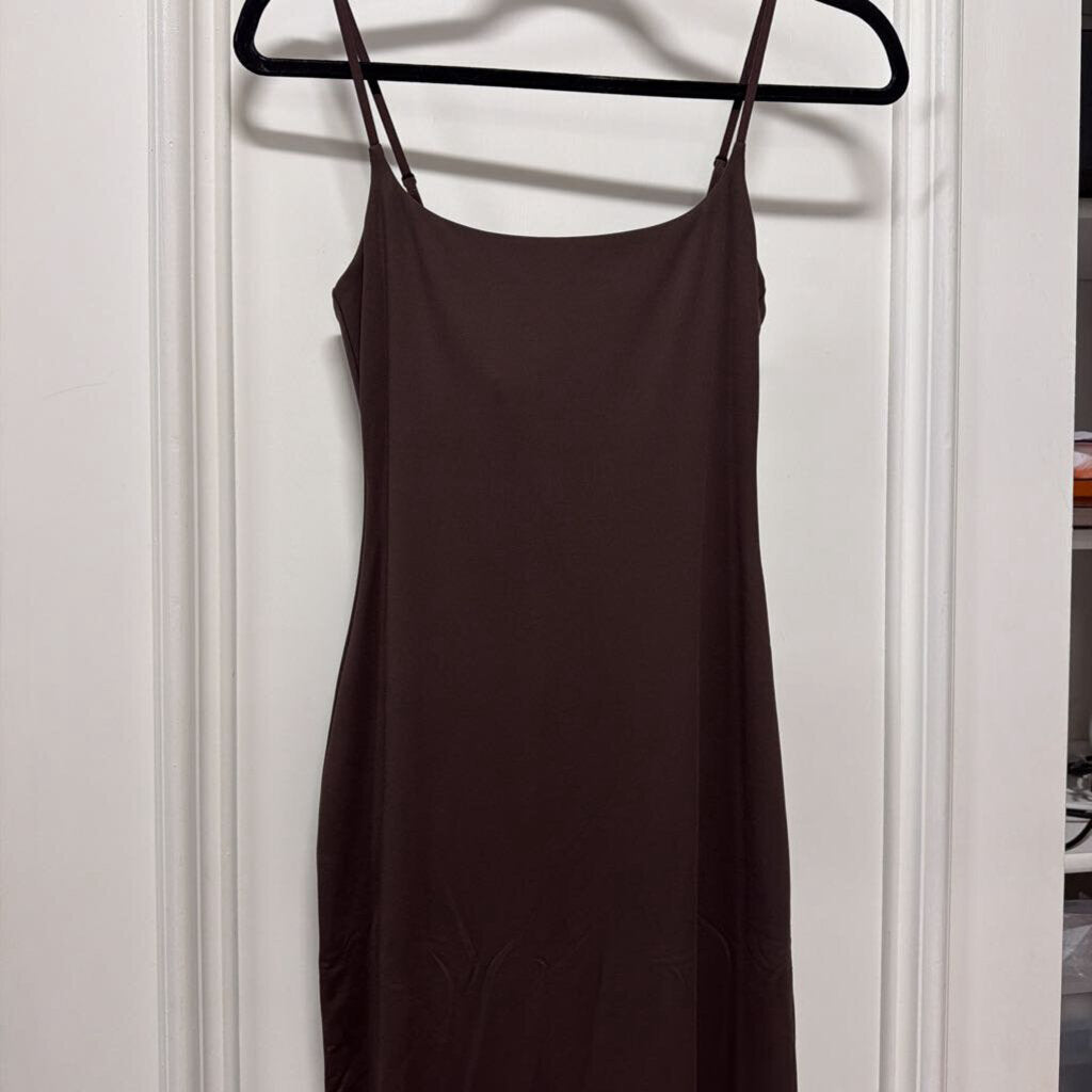 Brown Nylon Midi Dress (NWT)