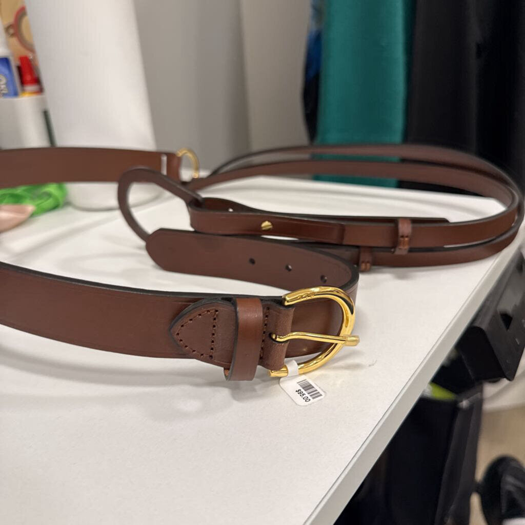 Lauren Ralph Lauren Brown Leather Belt, 2X