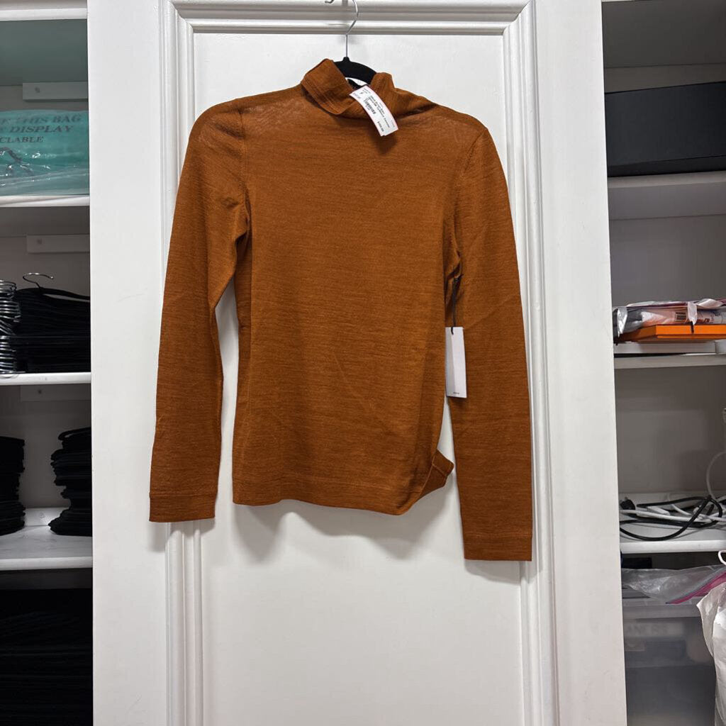 Brown Baby Alpaca/Silk Turtleneck Sweater