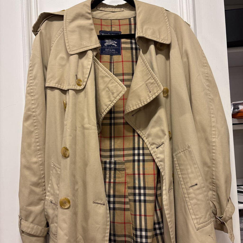 Vintage Khaki Poly/Cotton Trench Coat