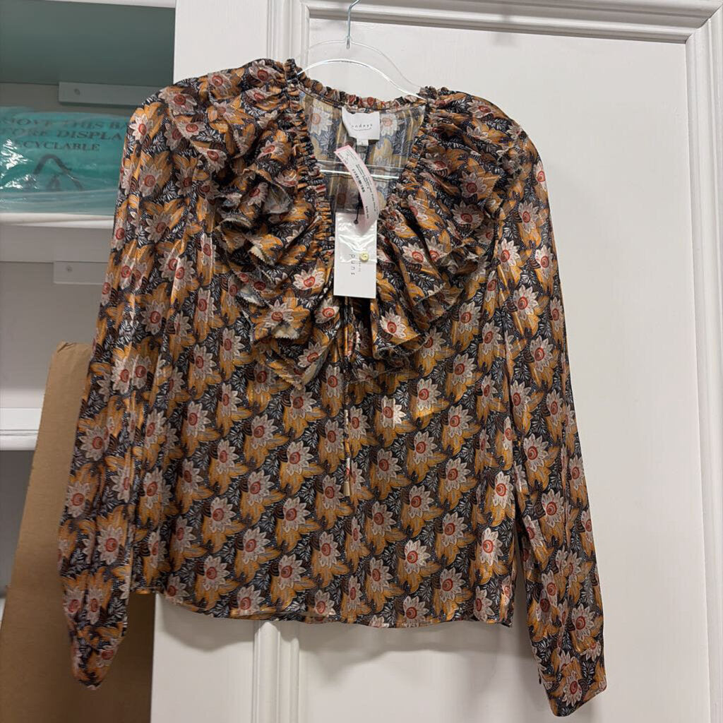 Multicolor Poly Floral Blouse (NWT)