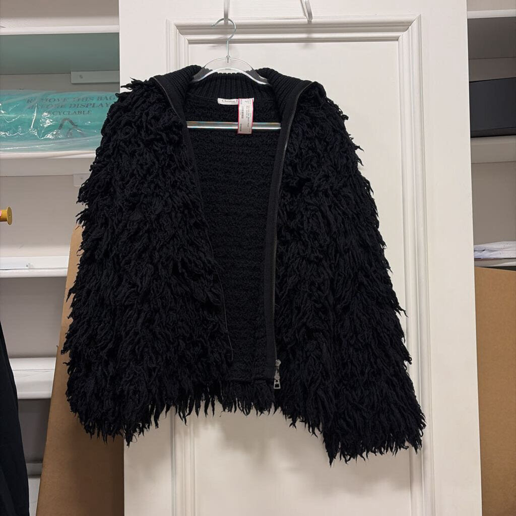 Black Wool Shag Jacket