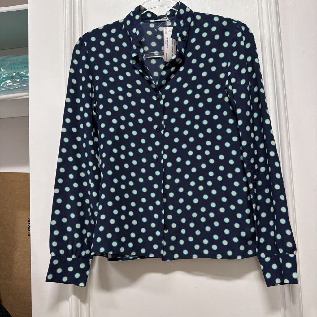 Navy Polka Dot Shirt