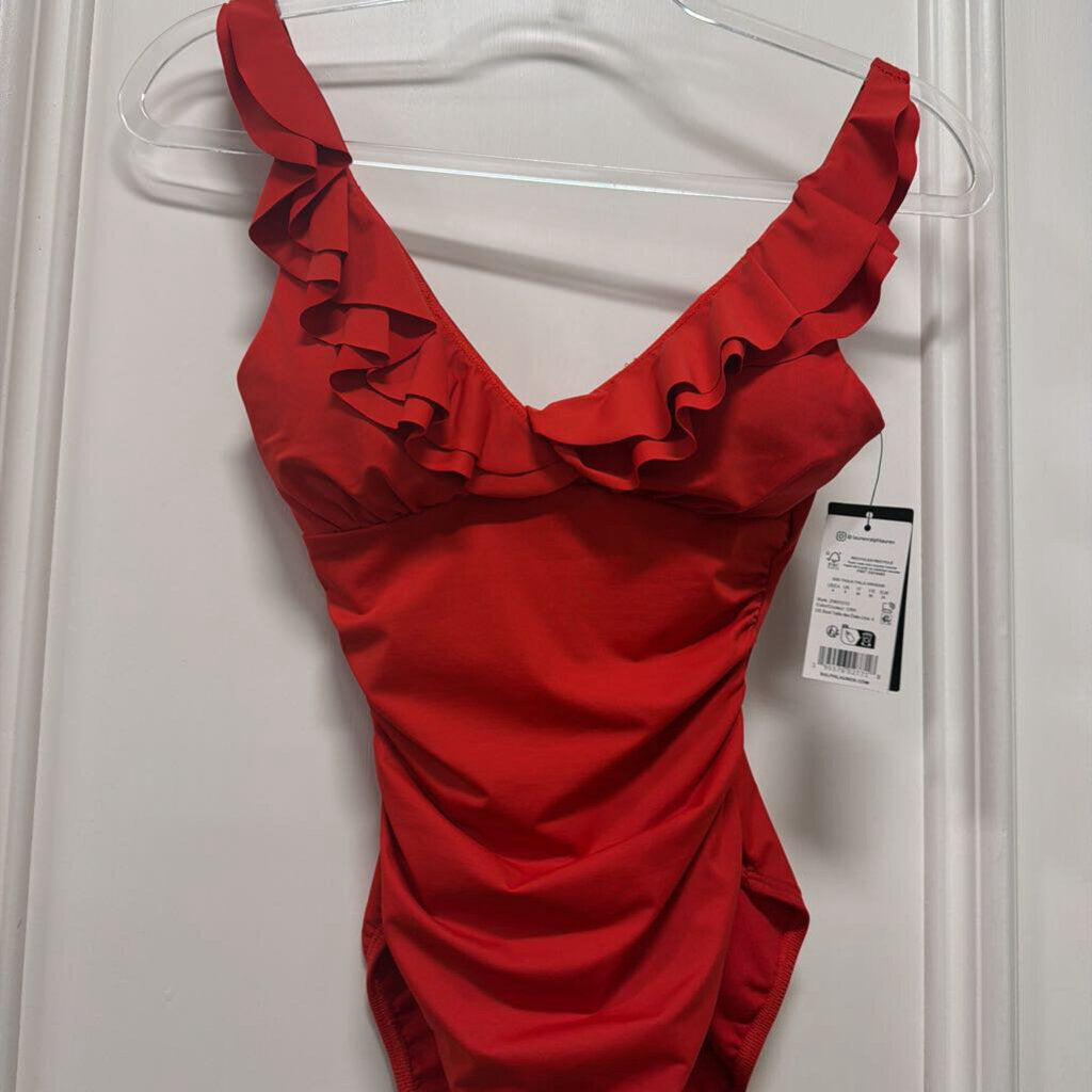 Red One Piece Swimsuit (NWT r.140)