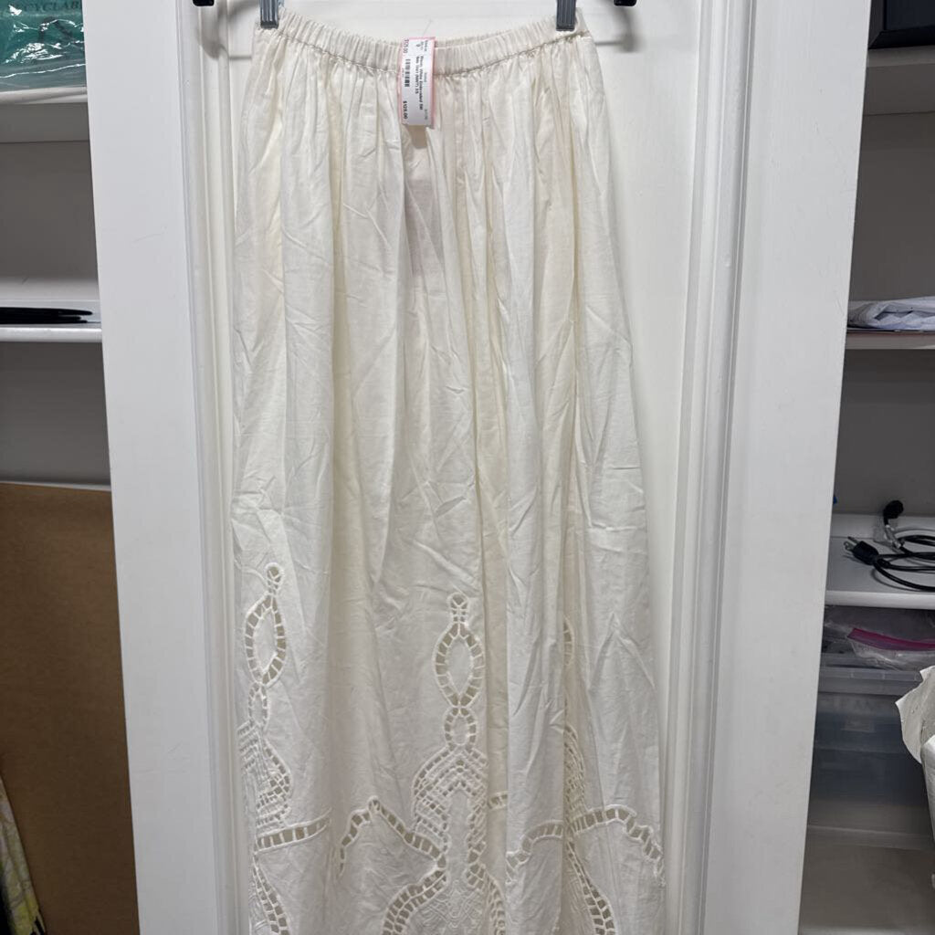 White Embroided Slit Side Skirt (NWT)