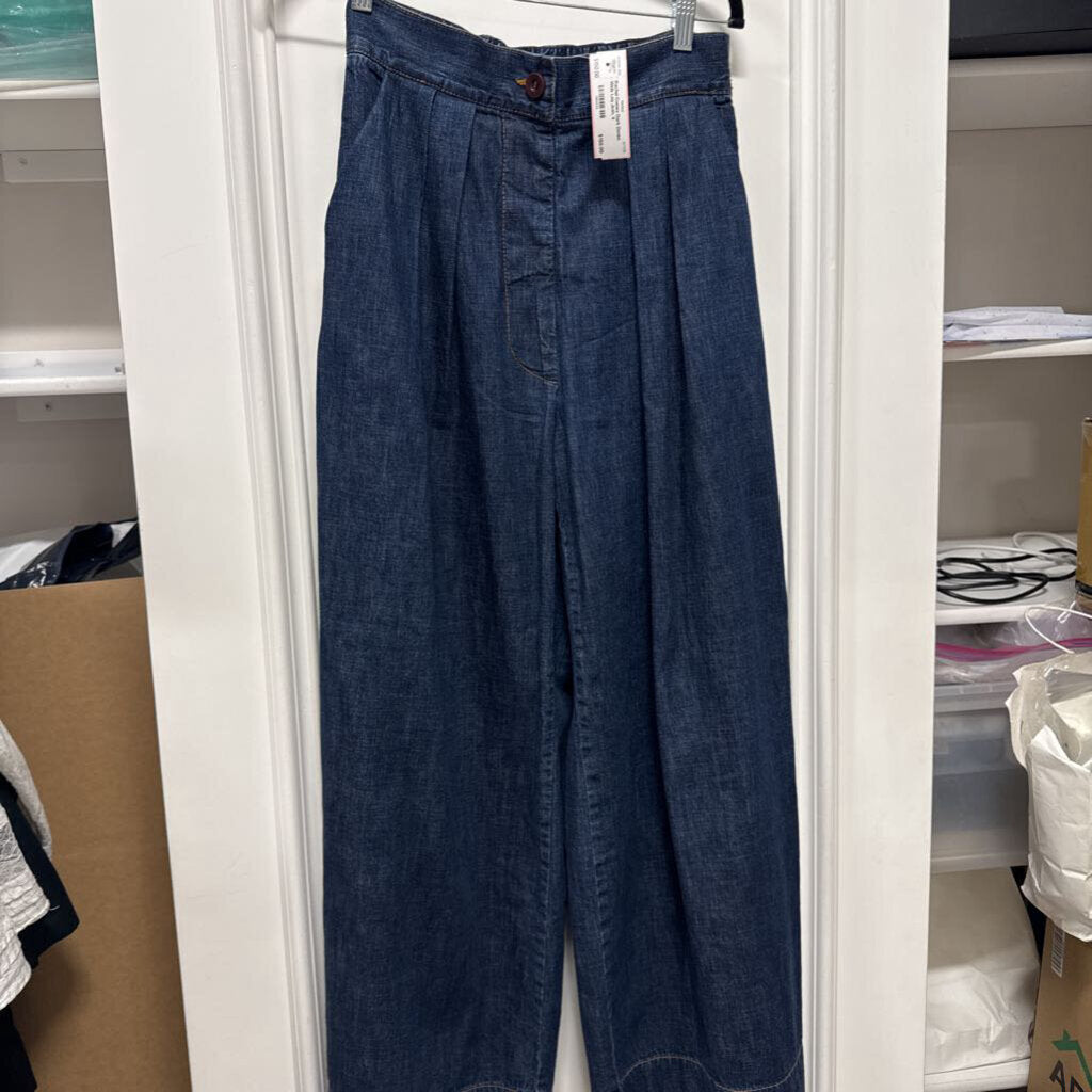 Dark Denim Wide Leg Jean, 4