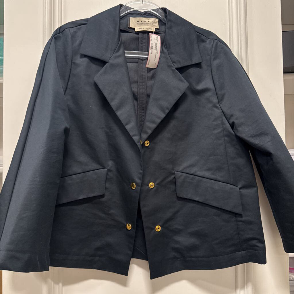 Navy Cotton/Nylon Jacket