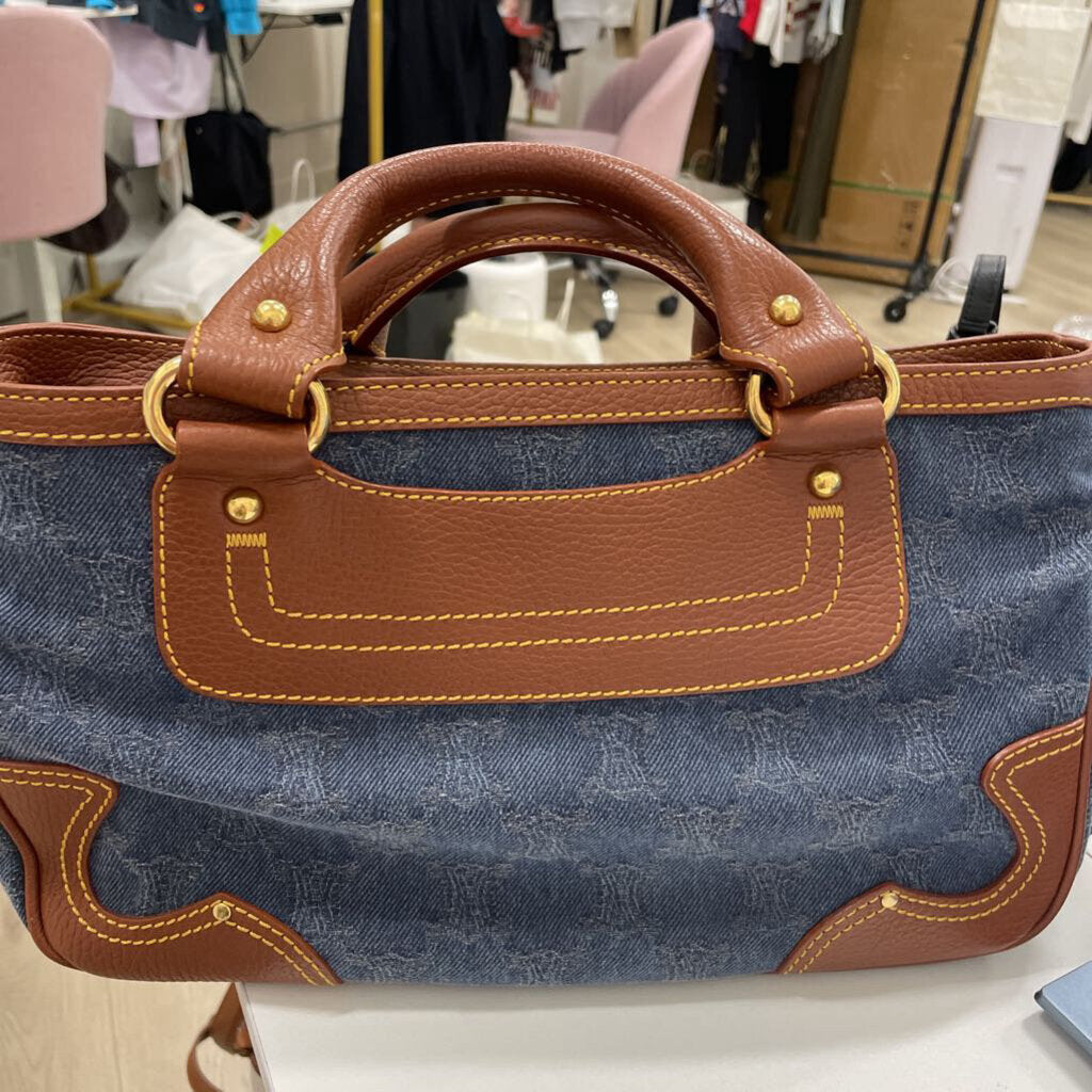Paris Macadam Denim Boogie Bag