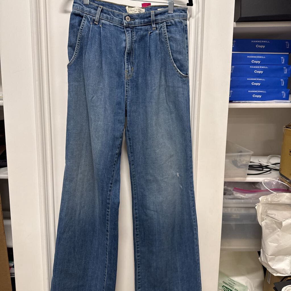 Blue Denim Wide Leg Jean