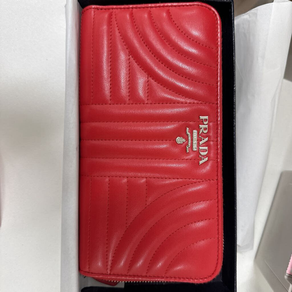 Red Quilted Wallet