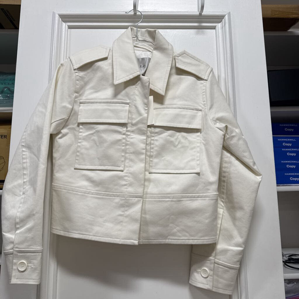 White Cotton Utility Jacket (NWT est.R. 495)
