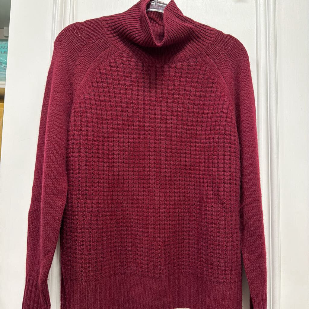 Red Cashmere Turtleneck Sweater