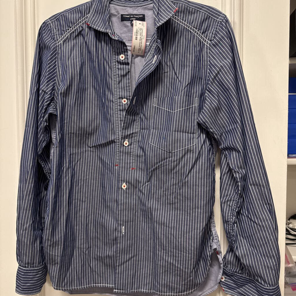 Blue/White Stripe Cotton Shirt