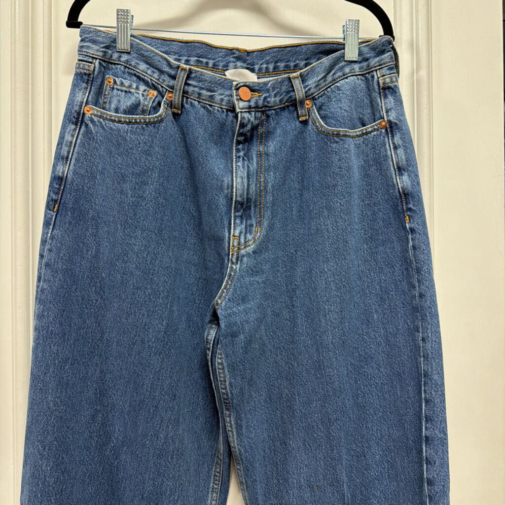 Blue Denim Wide Leg Jean