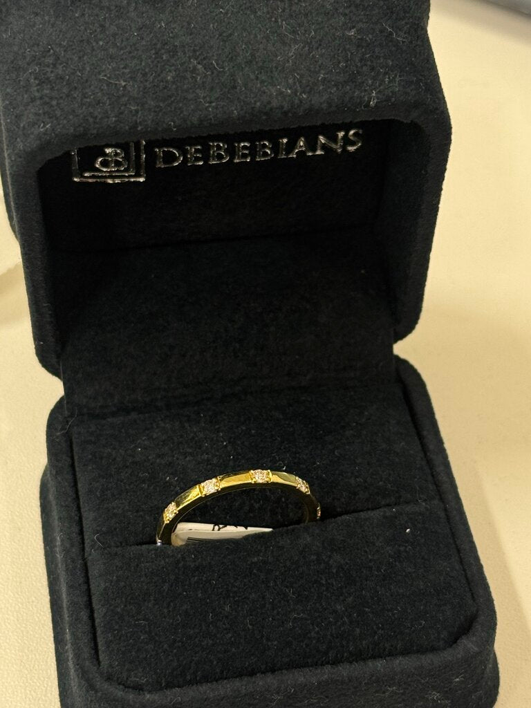 18k Yellow Gold 9 Diamond Band w/ Box