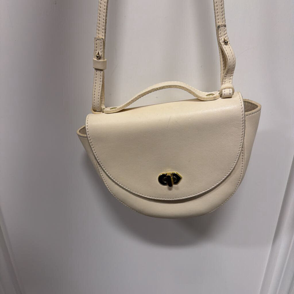 Cream Leather Crossbody