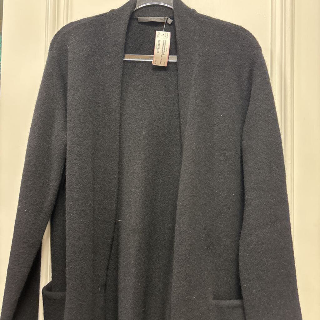 Black Wool/Polyamide/Yak Cardigan