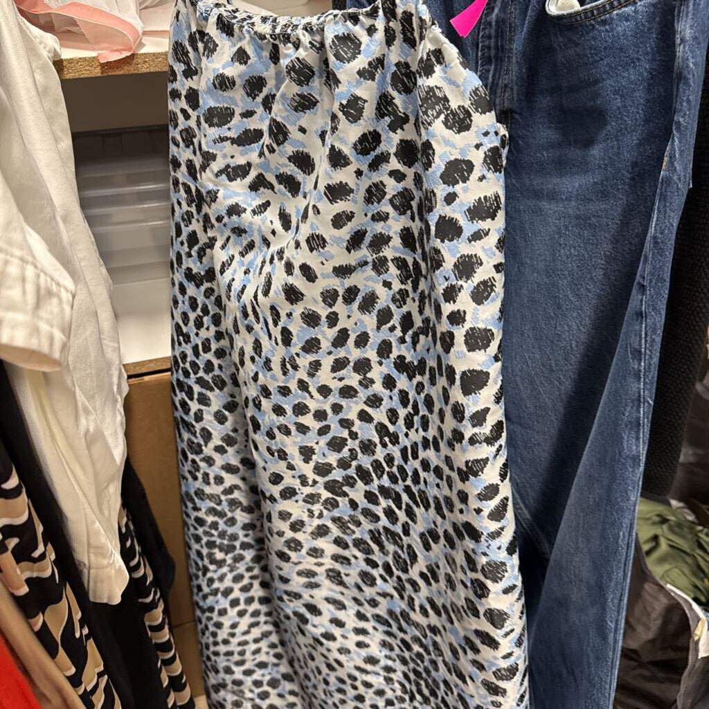 Black/Blue Pattern Maxi Dress