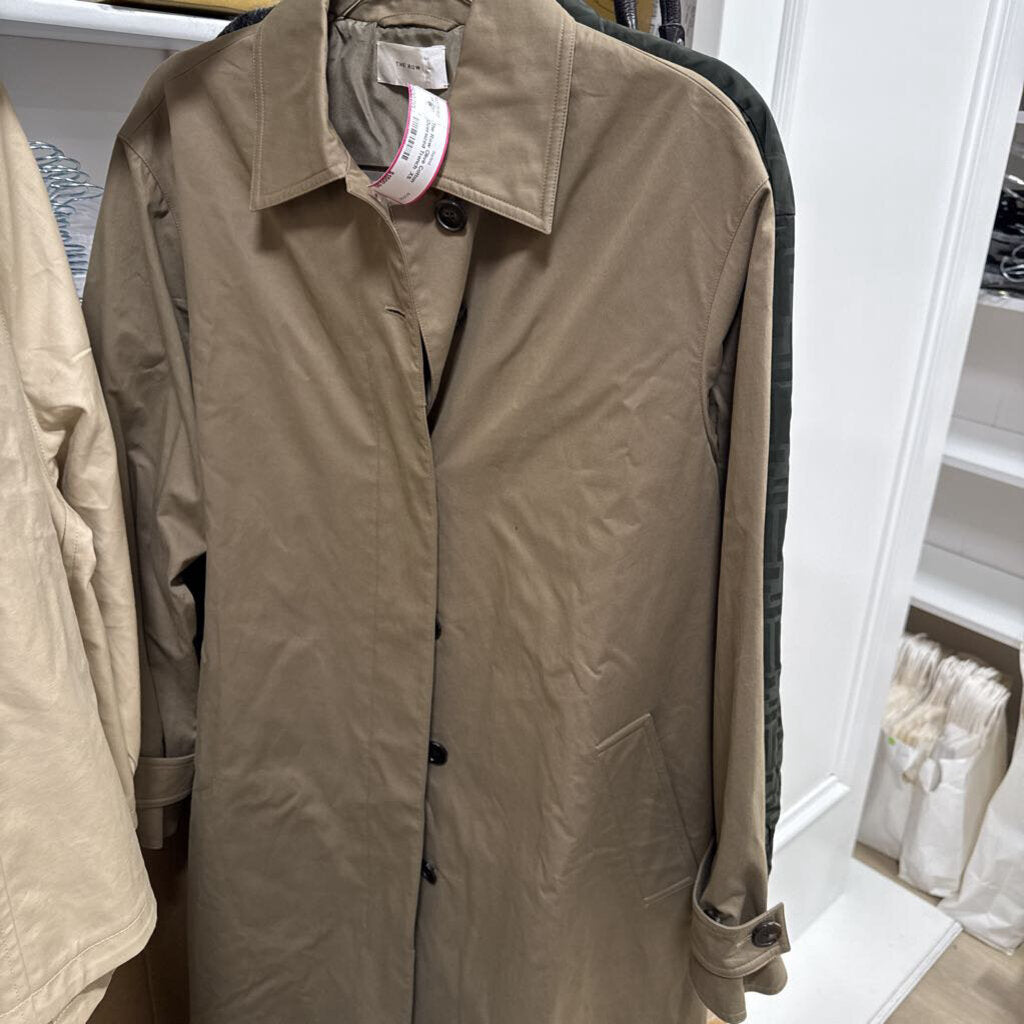 Olive Cotton Oversized Trench