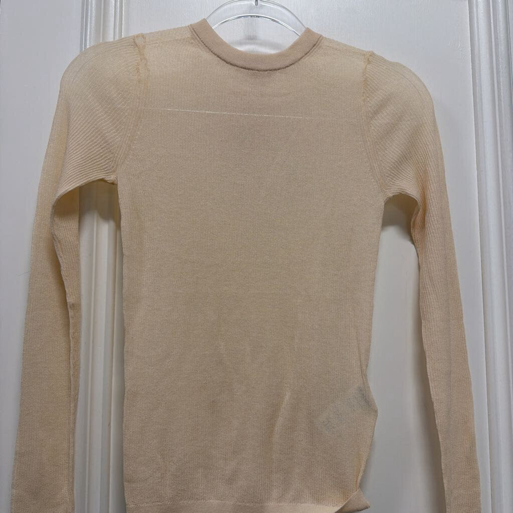 Cream Cotton Ribbed Sweater (NWT)