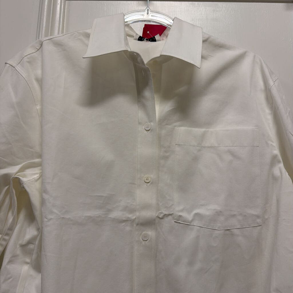 White Cotton Cropped Shirt (NWT 250)