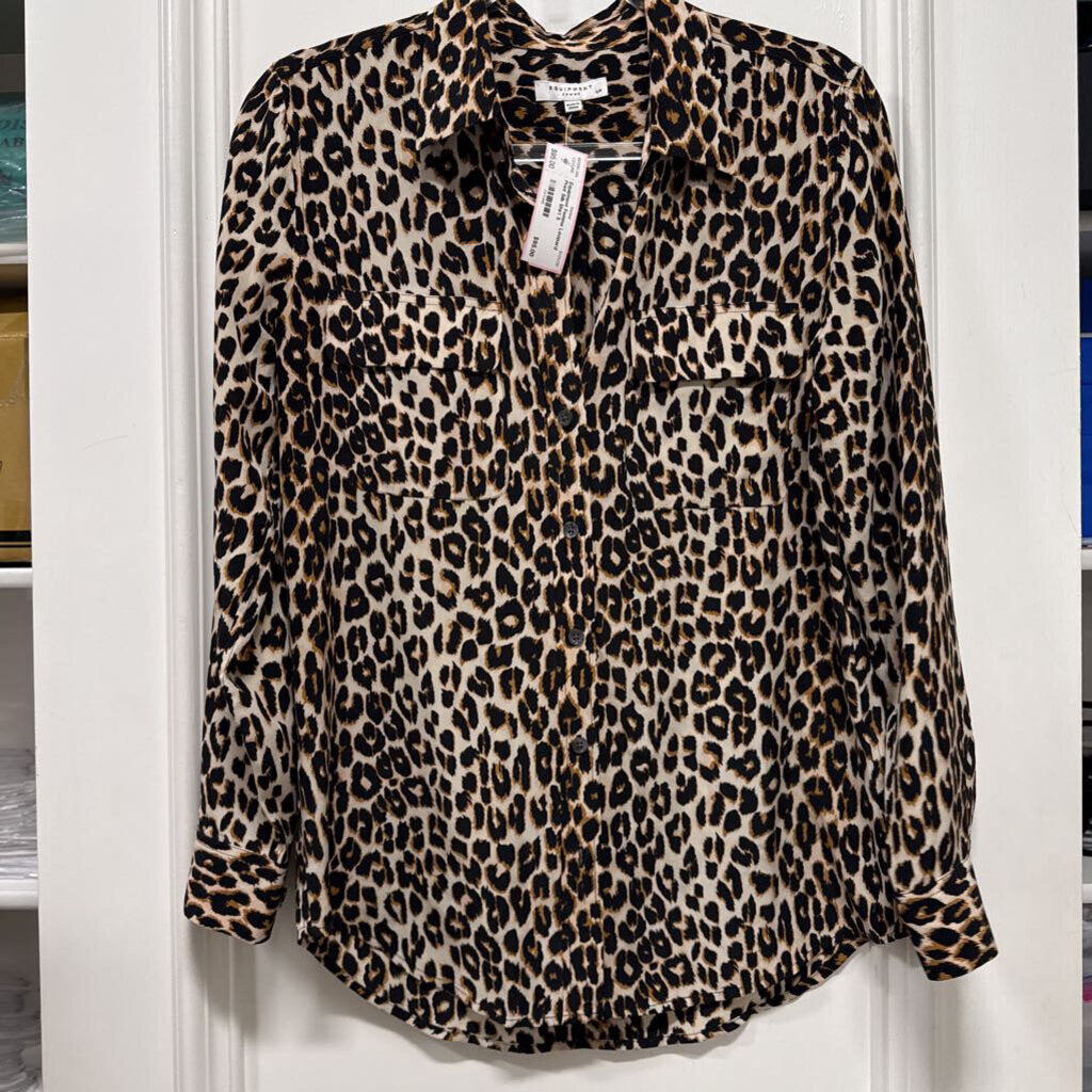 Leopard Print Silk Shirt