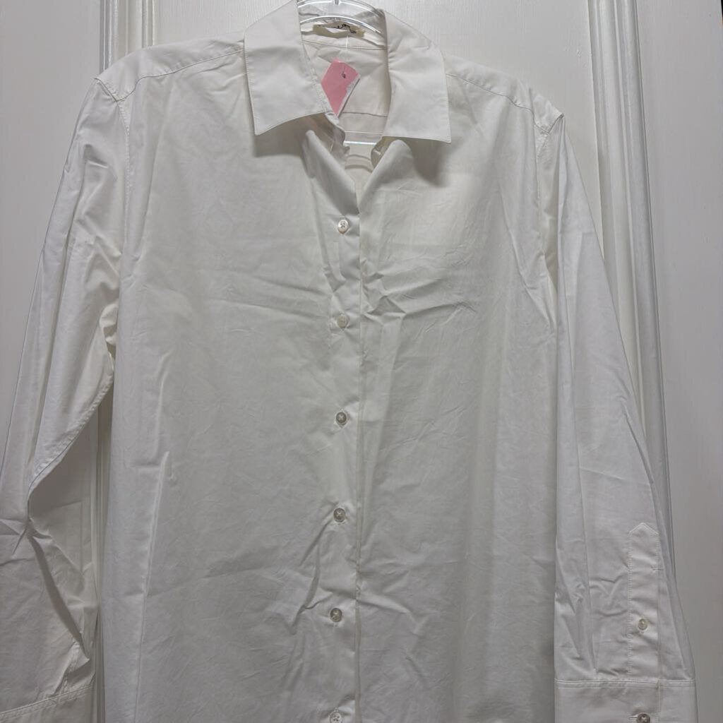 White Button Up Cotton Long Sleeve NWT890