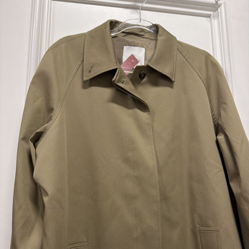 Olive Cotton Oversized Trench (NWT)