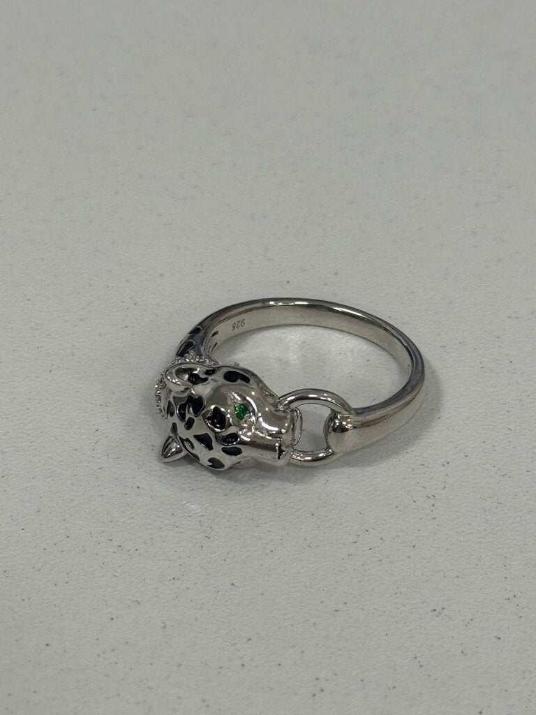 Sterling Silver Panther Ring