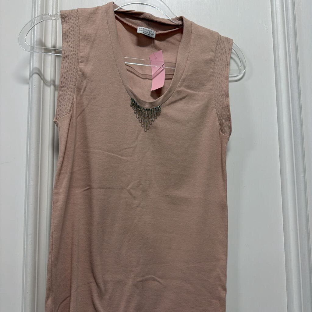 Pink Cotton Monili Tank