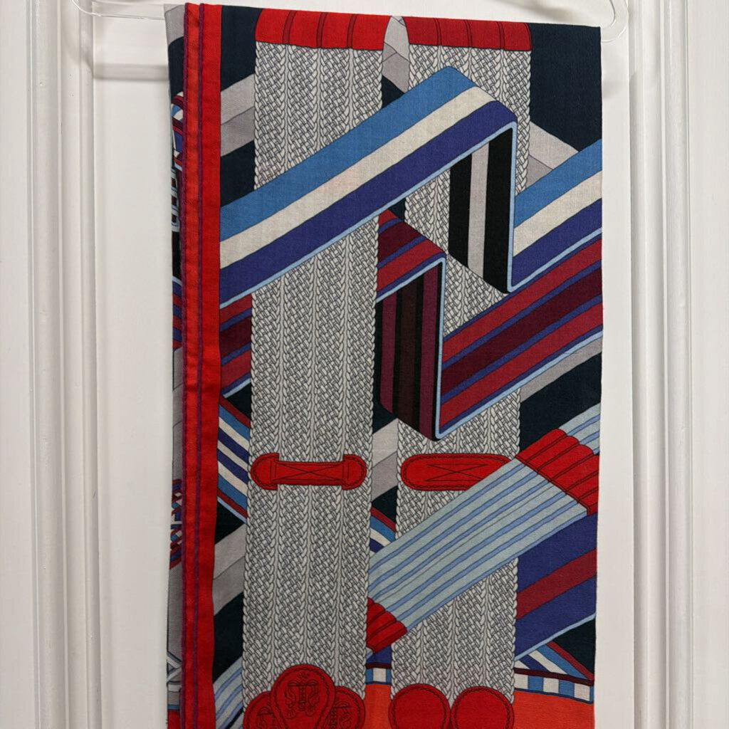 Multicolor Cashmere/Silk Zig Zag Scarf