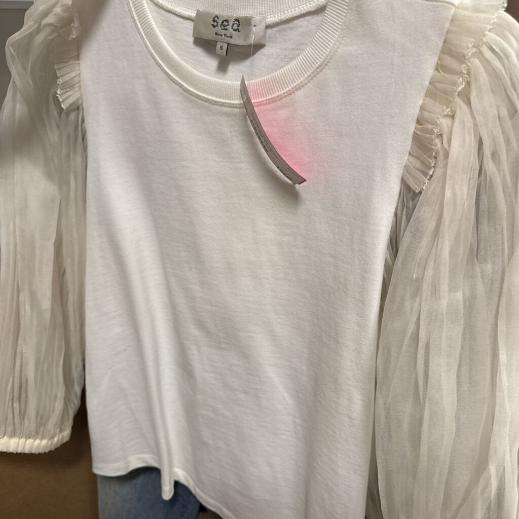 White Cotton/Silk Top