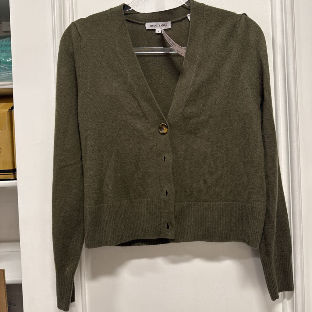 Green Cashmere Cardigan