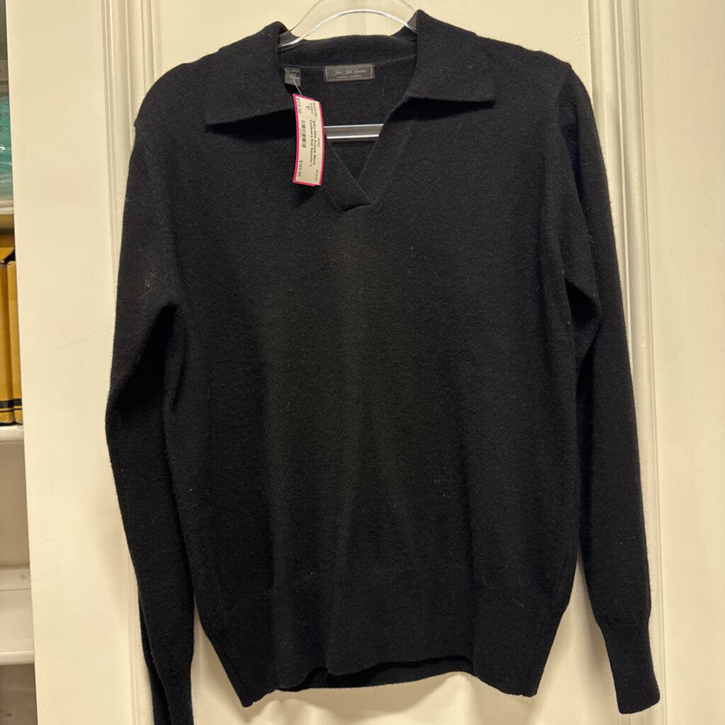 Black Cashmere Knit Sweater