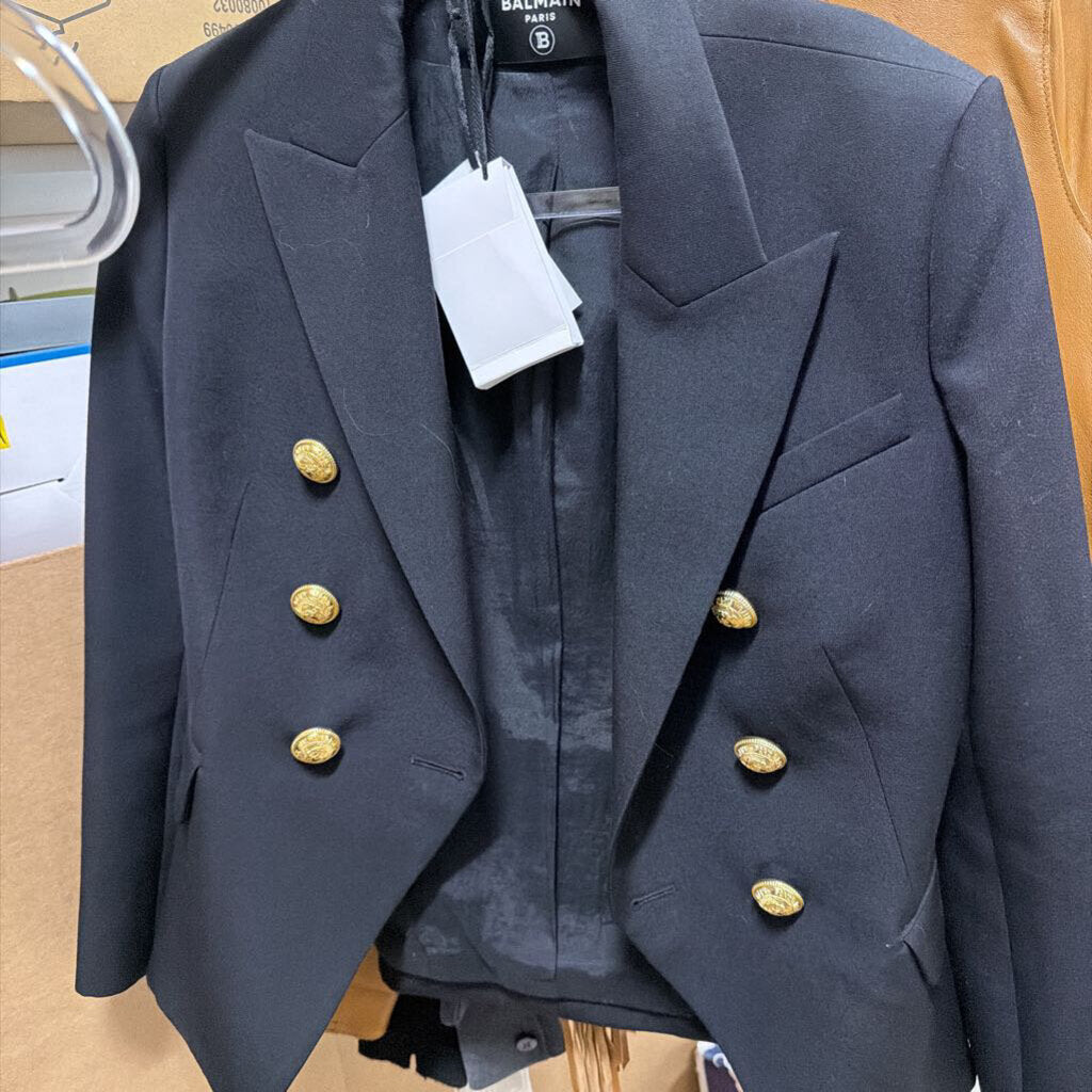 Black Wool Tailored Blazer (WT)
