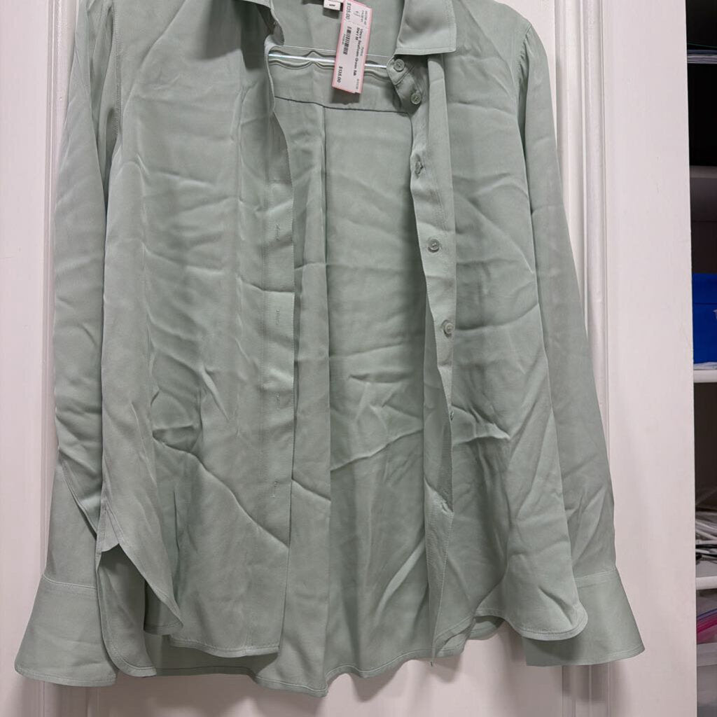 Seafoam Green Silk Shirt