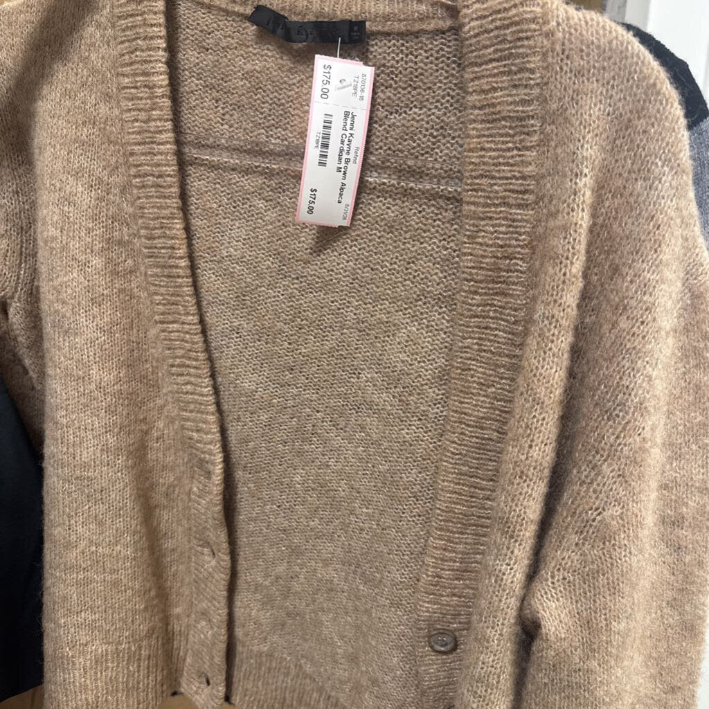 Brown Alpaca Blend Cardigan
