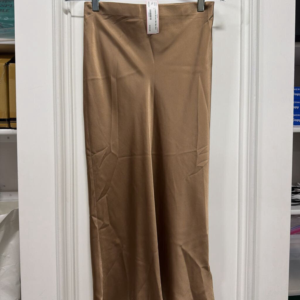 Brown Silk Slip Skirt