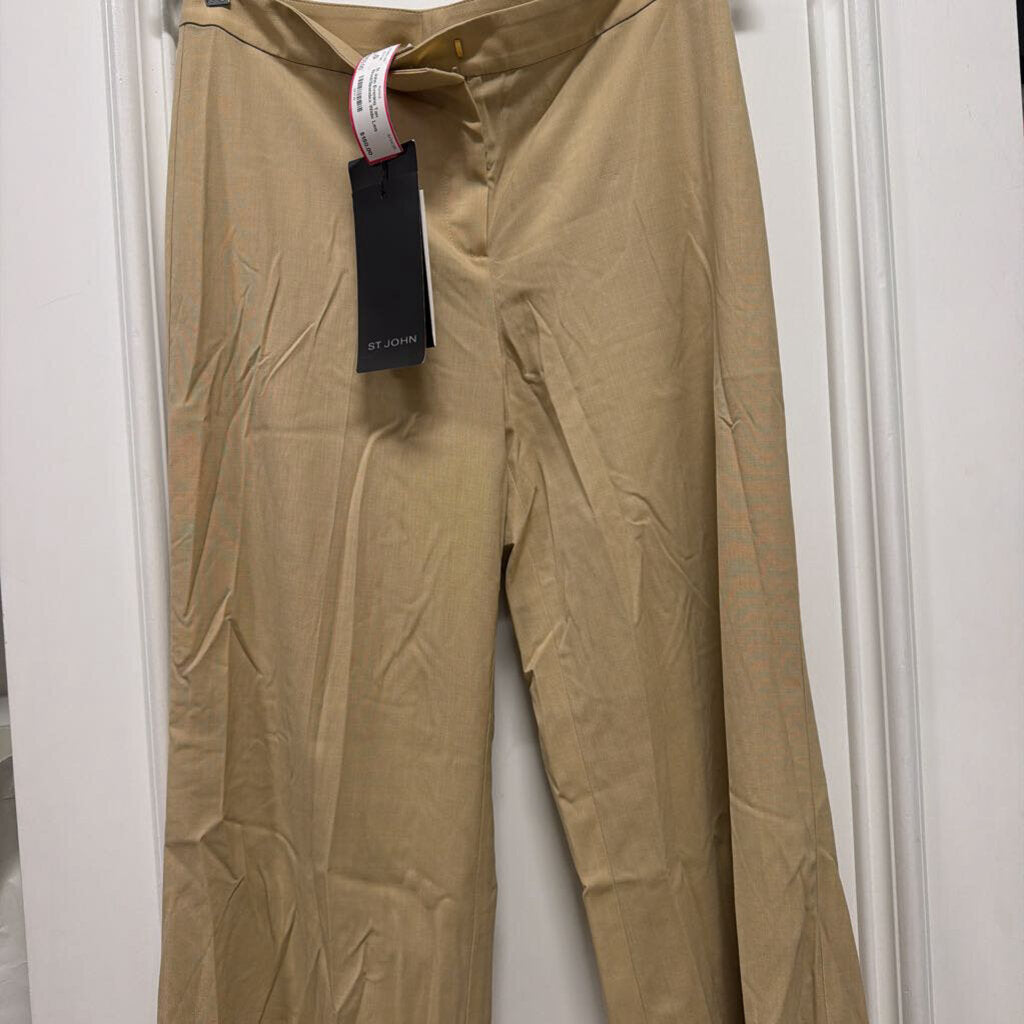 Tan Wool/Spandex Wide Leg Trouser(NWT) 450