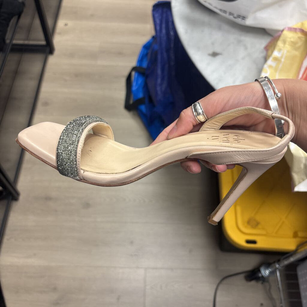 Beige Crystal Heel