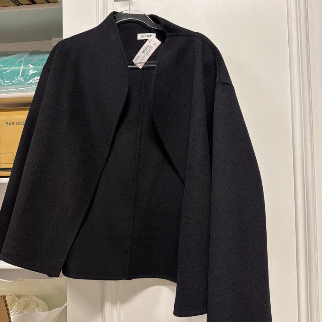 Black Wool/Cashmere Open Jacket (755)
