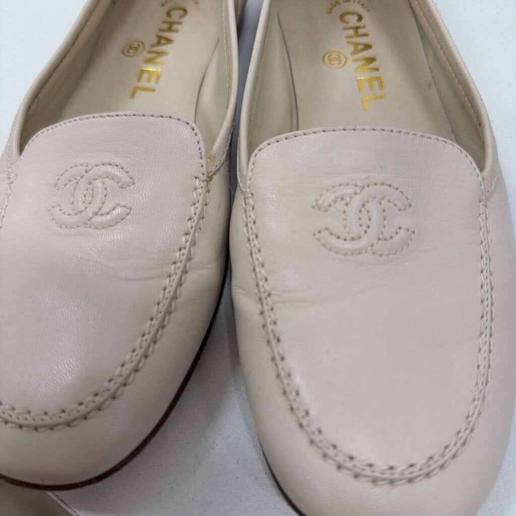 Off-White Leather CC Flat, 37.5