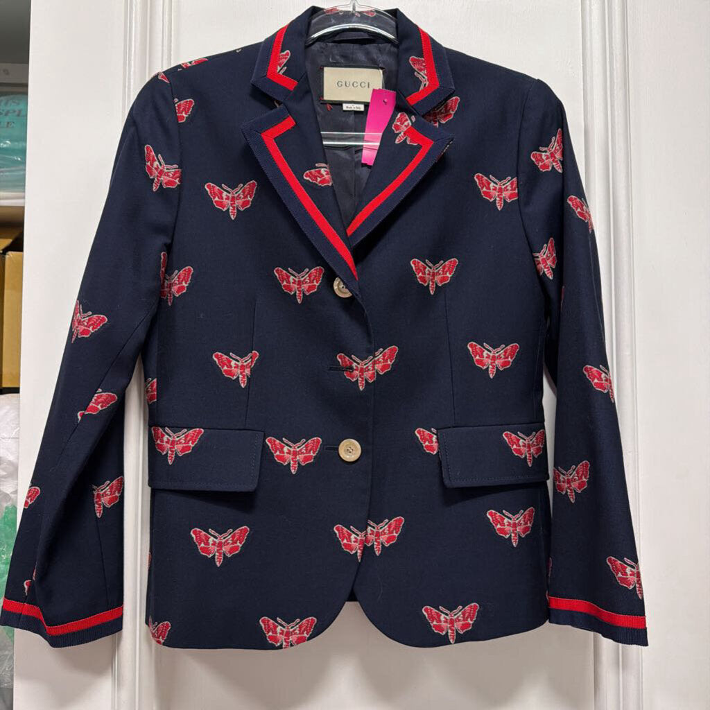 Navy Cotton Butterfly Blazer