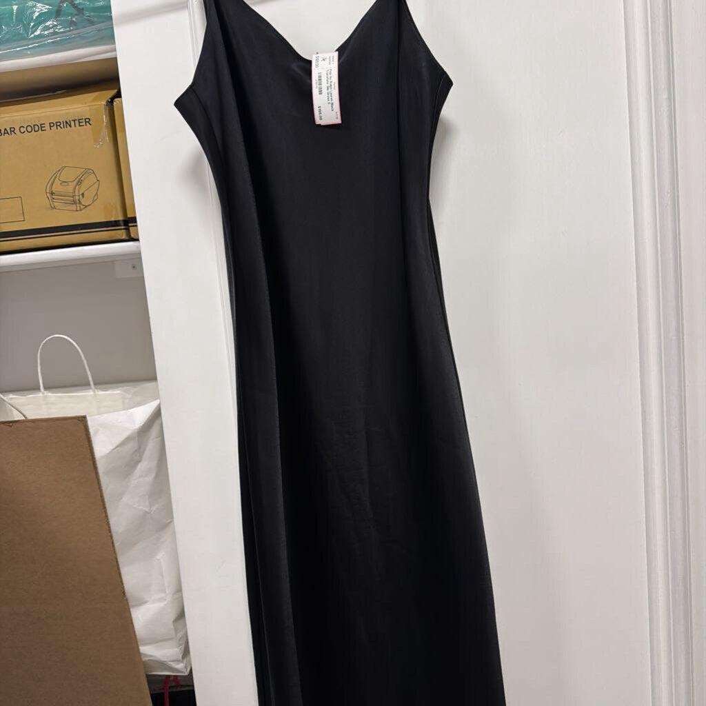 Black Triacetate Slip Dress